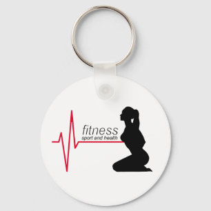 Fitness girl key ring