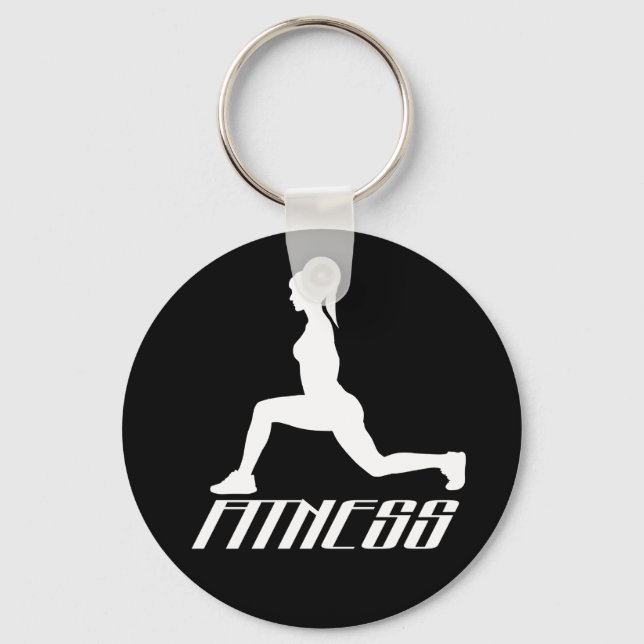 Fitness girl key ring (Front)