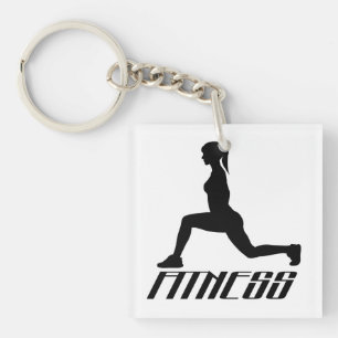 Fitness girl key ring
