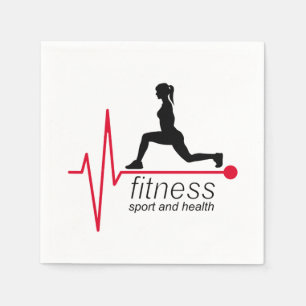 Fitness girl napkin