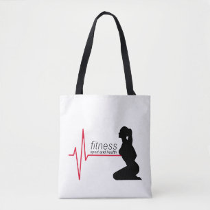 Fitness girl tote bag