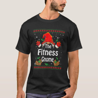 Fitness Gnome Buffalo Plaid Matching Family Christ T-Shirt