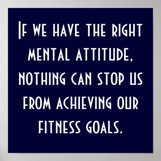 Fitness Goals Poster (Front)