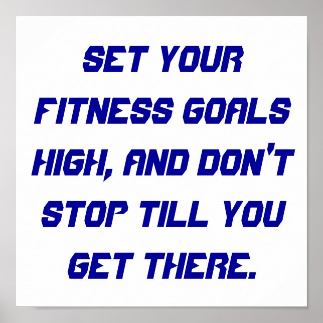 Fitness Goals Poster (Front)