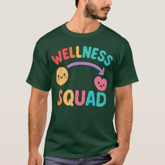 Fitness Gym Crew Healthrainer WELLNESS Coach Squad T-Shirt