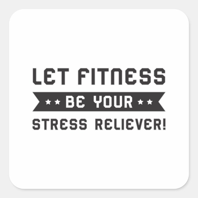Fitness Gym Dance Dancing Sport Workout Work Gift Square Sticker (Front)