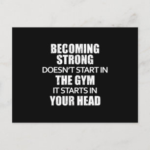 Fitness Gym Exercise Sport Workout Funny Gift Idea Postcard