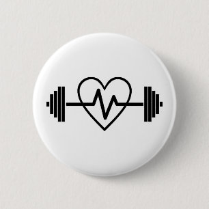 FITNESS GYM IS LIFE 6 CM ROUND BADGE