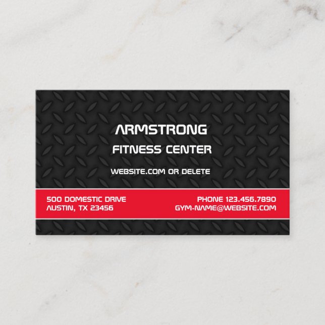 Fitness Gym Personal Trainer Business Card (Front)