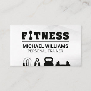 Fitness   Gym Weights Business Card