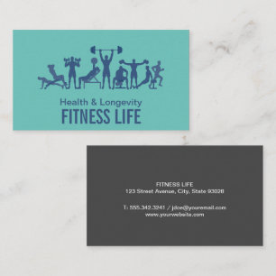 Fitness Gym Working Out Training Business Card