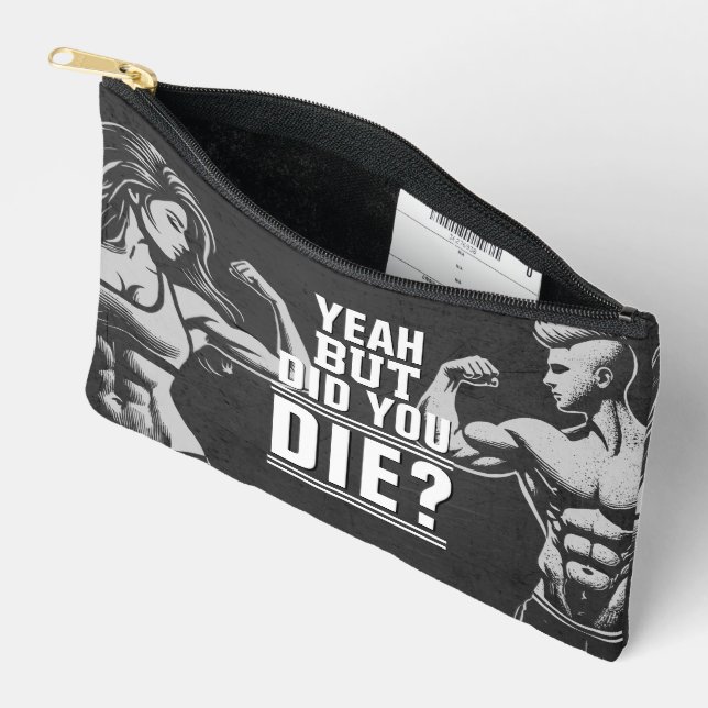 Fitness Gym Workout Bodybuilding Motivational Accessory Pouch (Open)