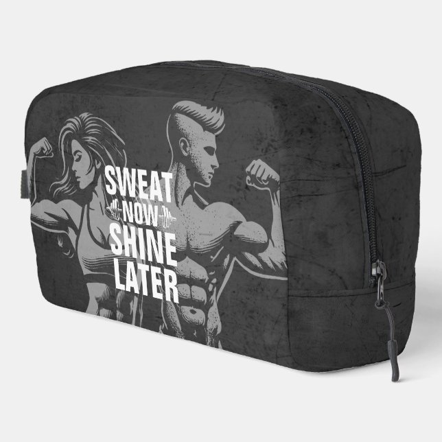 Fitness Gym Workout Bodybuilding Motivational Dopp Kit (Right Corner)