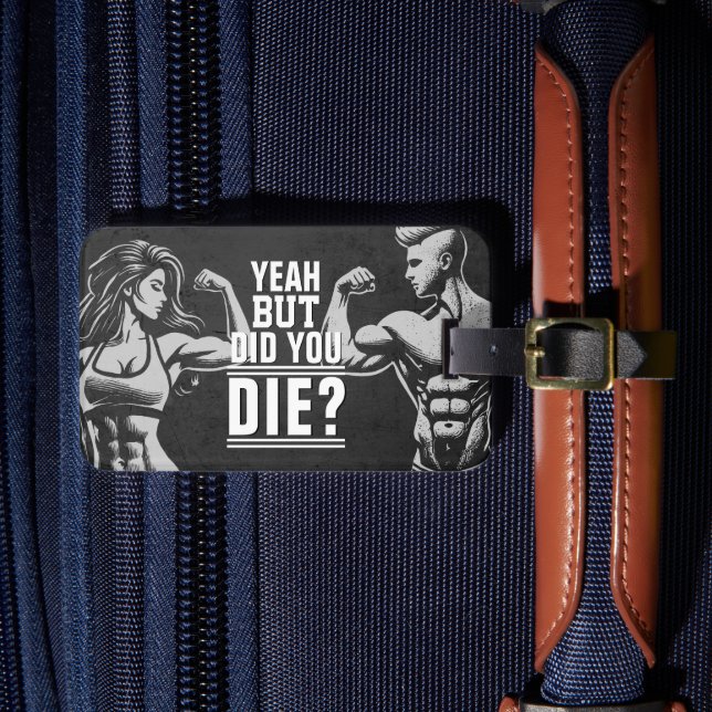 Fitness Gym Workout Bodybuilding Motivational Luggage Tag (Front Insitu 4)
