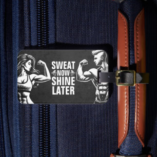Fitness Gym Workout Bodybuilding Motivational Luggage Tag