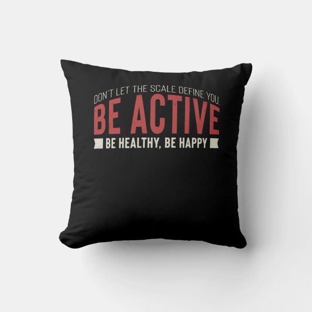 Fitness Gym Workout Motivation Cushion (Front)