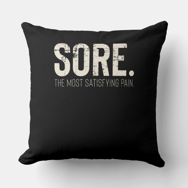 Fitness Gym Workout Motivational Quote Cushion (Front)