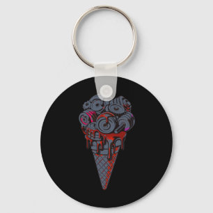 Fitness Ice Cream Cone Dumbbell Humour Gym Lovers Key Ring