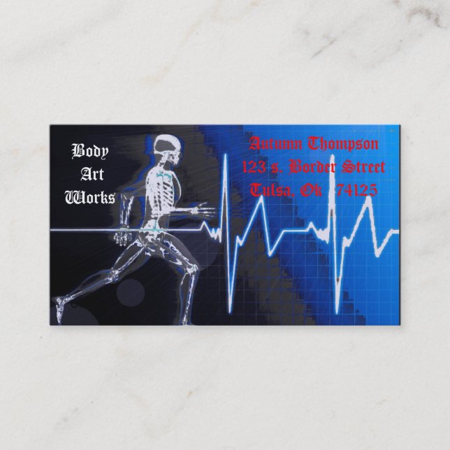 Fitness Instructor Business Card (Front)
