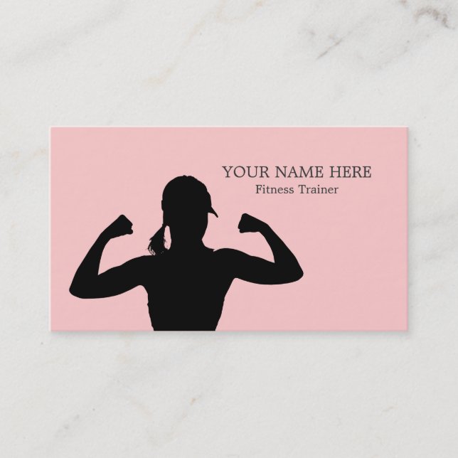 Fitness Instructor Business Card Template (Front)