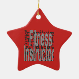 Fitness Instructor Extraordinaire Ceramic Tree Decoration