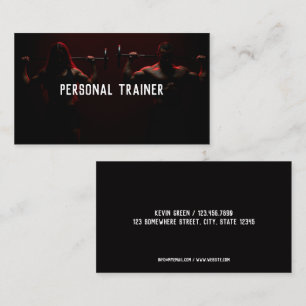 Fitness Instructor Personal Trainer Business Card