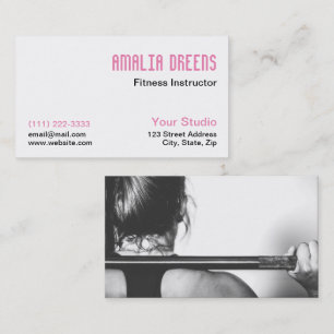Fitness Instructor, Personal Trainer or Coach Business Card