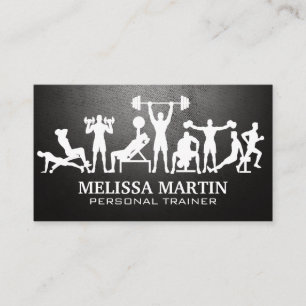 Fitness Logo Personal Trainer Business Card