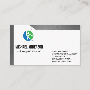 Fitness Logo Personal Trainer Business Card
