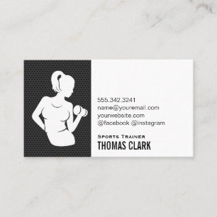 Fitness Logo Sports Trainer Business Card