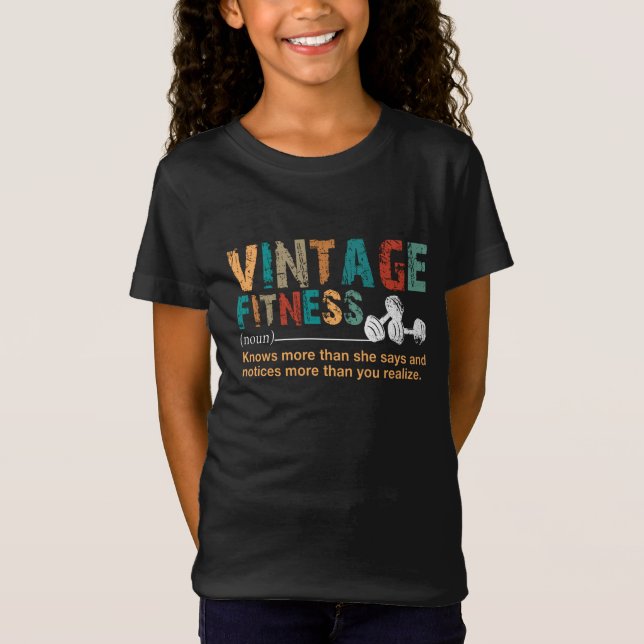 Fitness Lover|Vintage Fitness Definition Quote T-Shirt (Front)