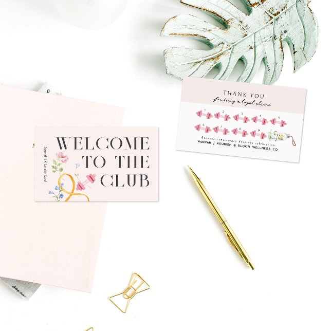 Fitness Loyalty Punch Card with Dumbbells Wellness (Creator Uploaded)