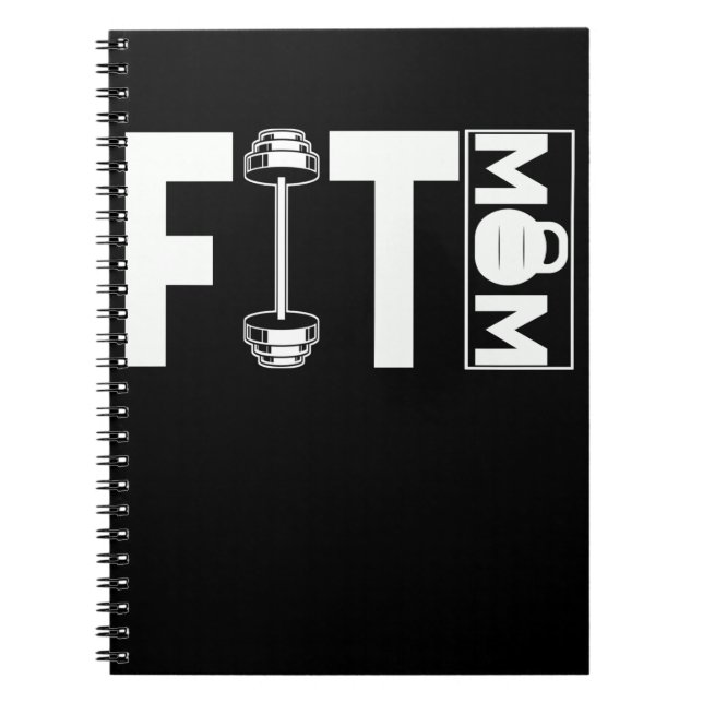 Fitness Mama Gym Weightlifting Mum Notebook (Front)