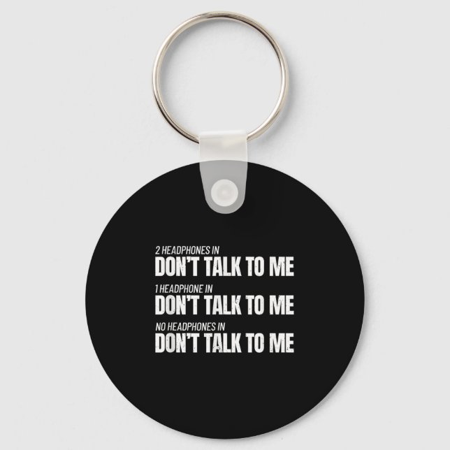Fitness Meme - Don't Talk To Me At The Gym - Funny Key Ring (Front)