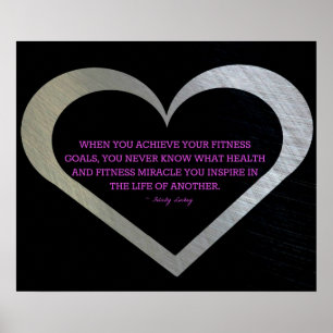 Fitness Miracle in a Silver Heart Poster