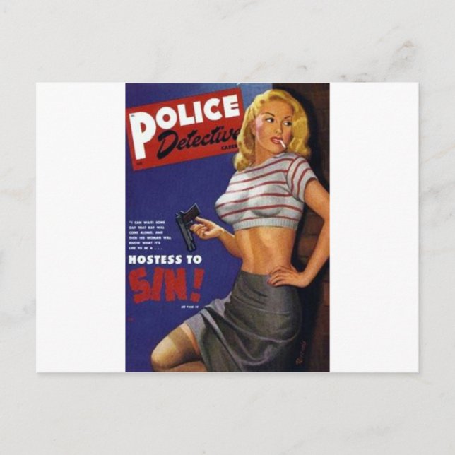 Fitness Model smoking Postcard (Front)