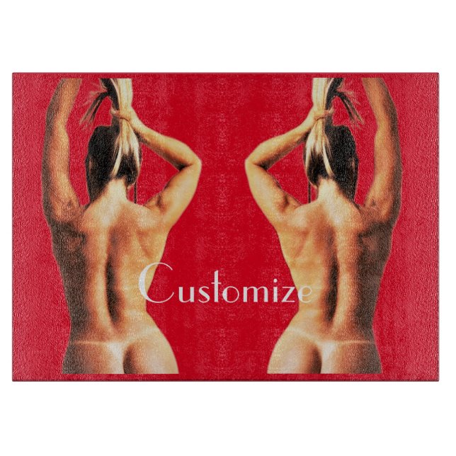 Fitness Model Tanlines Thunder_Cove  Cutting Board (Front)