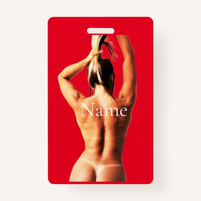 Fitness Model Tanlines Thunder_Cove  ID Badge (Front)