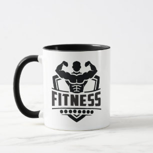 Fitness Motivation Graphic   Strong & Active Life Mug