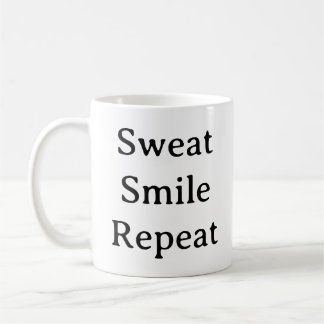 Fitness Motivation Mug – Sweat Smile Repeat