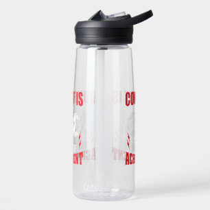 Fitness Motivation Quote Dumbbell Lifting Gym Water Bottle