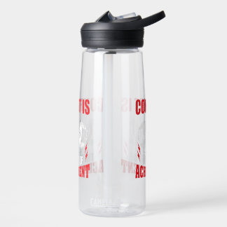 Fitness Motivation Quote Dumbbell Lifting Gym Water Bottle