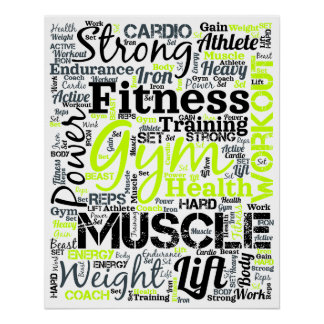 Fitness Motivation Typography Design Poster