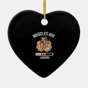 Fitness Muscle Loading Bullock Ox Sport Gym Ceramic Tree Decoration