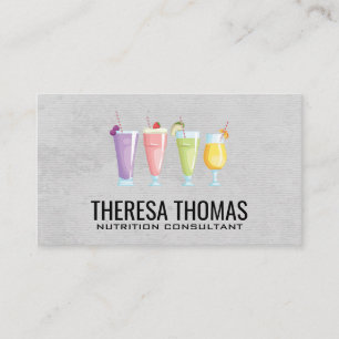 Fitness Nutrition Fruit Smoothies Appointment Card