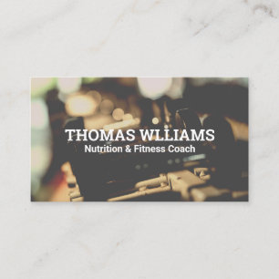 Fitness Nutrition Icons   Gym Weights Business Card
