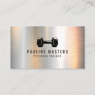 Fitness Nutrition Personal Trainer Dumbbell Appointment Card