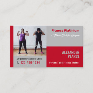Fitness Personal Trainer Active Sports Business Card