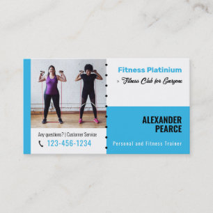 Fitness Personal Trainer Active Sports Business Card