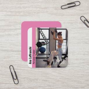 Fitness Personal Trainer   Active Sports Square Business Card